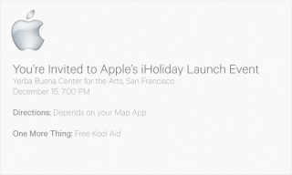Illustration for article titled If Tech Companies Made Holiday Party Invitations, They Would Look Like This